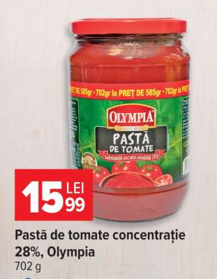 Pastă de tomate concentrație 28%, Olympia