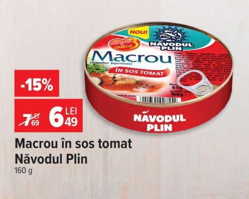 Macrou în sos tomat Năvodul Plin