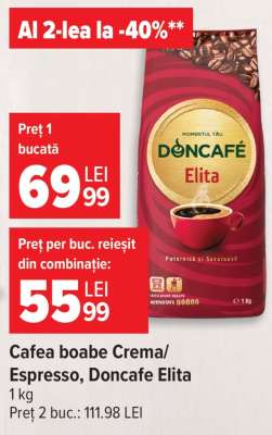 Cafea boabe Crema/Espresso, Doncafe Elita