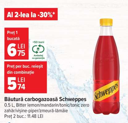 Băutură carbogazoasă Schweppes