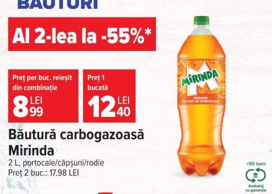 Băutură carbogazoasă Mirinda