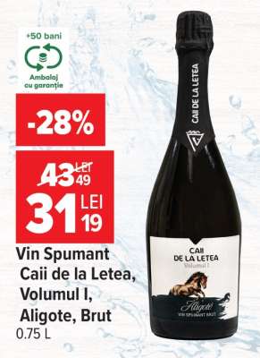 Vin Spumant Caii de la Letea, Volumul I, Aligote, Brut