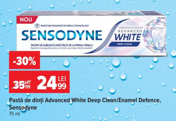 Pastă de dinți Advanced White Deep Clean/ Enamel Defence, Sensodyne