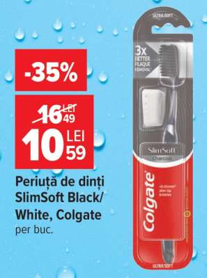 Periuță de dinți SlimSoft Black/White, Colgate