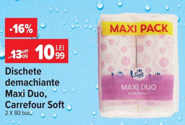 Dischete demachiante Maxi Duo, Carrefour Soft