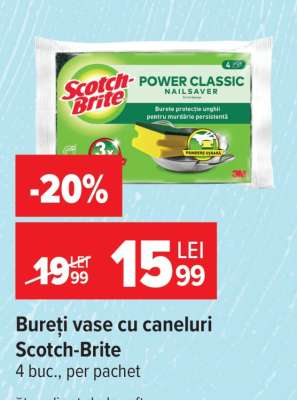 Bureți vase cu caneluri Scotch-Brite