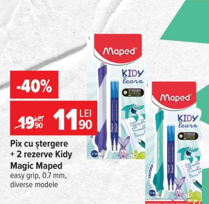 Pix cu ștergere + 2 rezerve Kidy Magic Maped