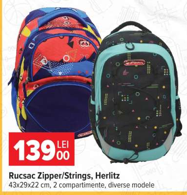Rucsac Zipper/Strings, Herlitz