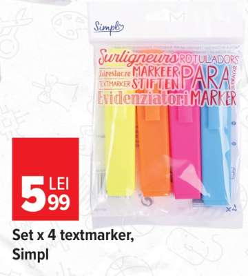 Set x 4 textmarker, Simpl