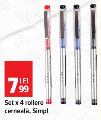Set x 4 rollere cerneală, Simpl