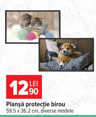 Planșă protecție birou