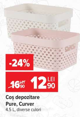 Coș depozitare Pure, Curver