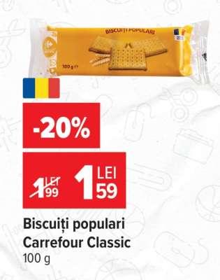 Biscuiți populari Carrefour Classic