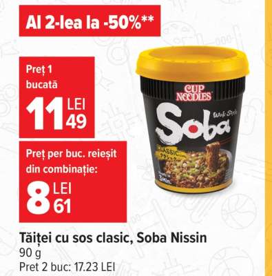 Tăiței cu sos Clasic Soba Nissin