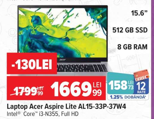 Laptop Acer Aspire Lite AL15-33P-37W4