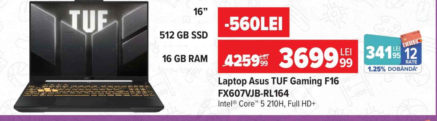 Laptop Asus TUF Gaming F16 FX607VJB-RL164