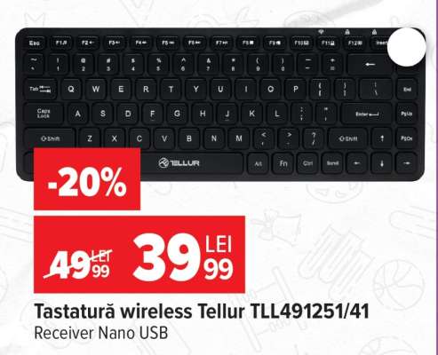 Tastatură wireless Tellur TLL491251/41