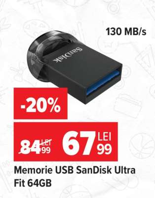 Memorie USB SanDisk Ultra Fit 64GB