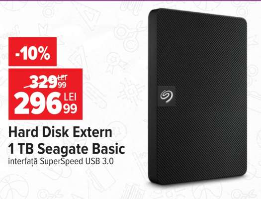 Hard Disk Extern 1 TB Seagate Basic