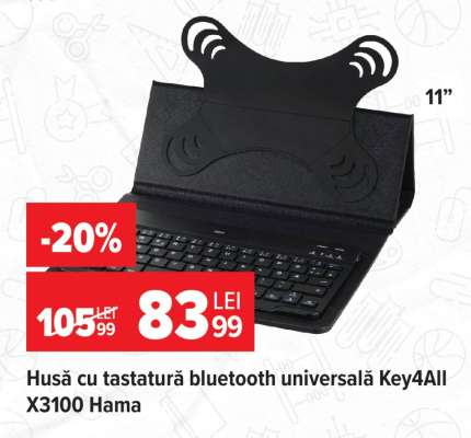 Husă cu tastatură bluetooth universală Key4All X3100 Hama