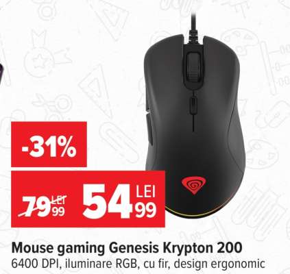 Mouse gaming Genesis Krypton 200