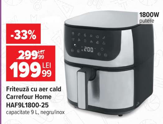 Friteuză cu aer cald Carrefour Home HAF9L1800-25