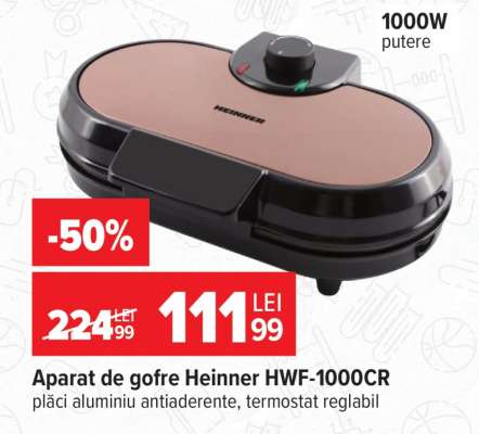Aparat de gofre Heinner HWF-1000CR
