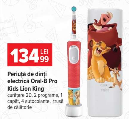 Periuță de dinți electrică Oral-B Pro Kids Lion King