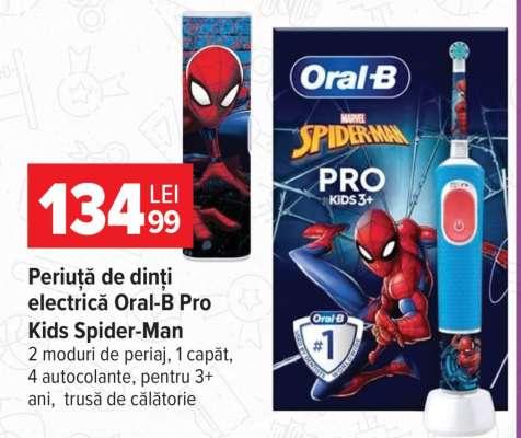 Periuță de dinți electrică Oral-B Pro Kids Spider-Man
