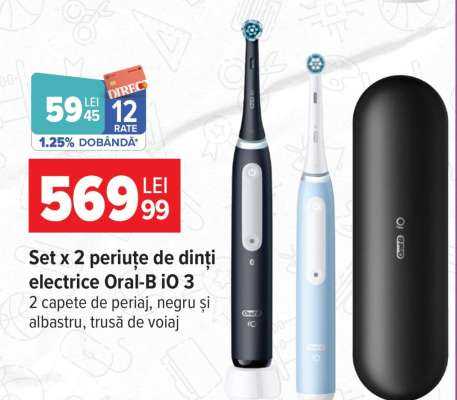 Set x 2 periuțe de dinți electrice Oral-B iO 3