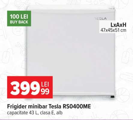 Frigider minibar Tesla RS0400ME