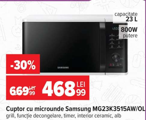 Cuptor cu microunde Samsung MG23K3515AW/OL