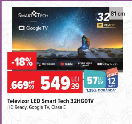 Televizor LED Smart Tech 32HG01V