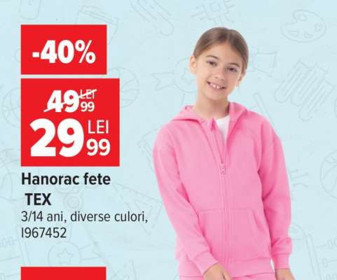 Hanorac fete, TEX