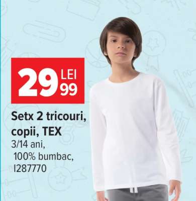 Set x 2 tricouri, copii, TEX