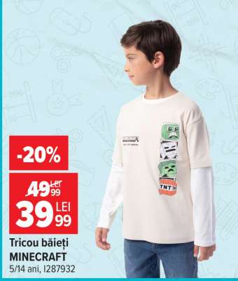 Tricou băieți MINECRAFT
