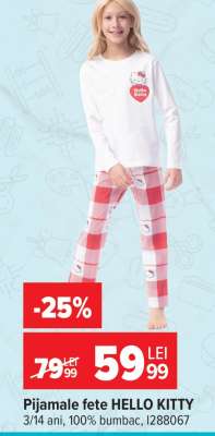 Pijamale fete HELLO KITTY