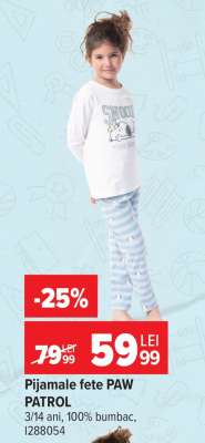 Pijamale fete PAW PATROL