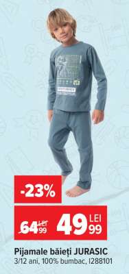Pijamale băieți JURASIC