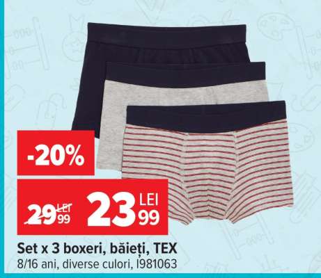 Set x 3 boxeri, băieți, TEX