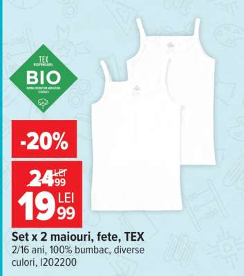 Set x 2 maiouri, fete, TEX