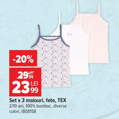 Set x 3 maiouri, fete, TEX