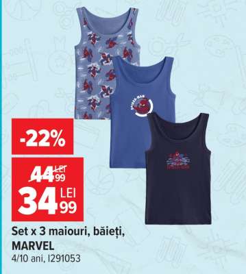 Set x 3 maiouri, băieți, MARVEL