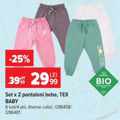 Set x 2 pantaloni, bebe, TEX BABY
