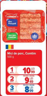 Mici de porc, Comtim
