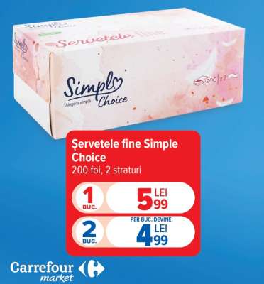 Șervețele fine Simple Choice