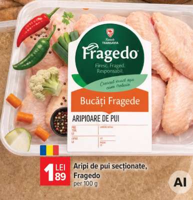 Aripi de pui secționate, Fragedo