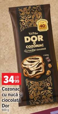 Cozonac cu nucă și ciocolată Dor