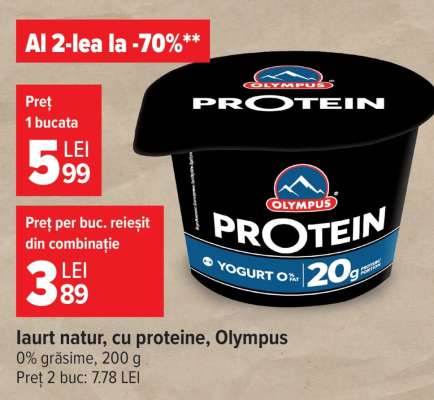 Iaurt natur cu proteine Olympus