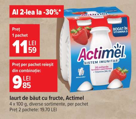 Iaurt de băut cu fructe Actimel
